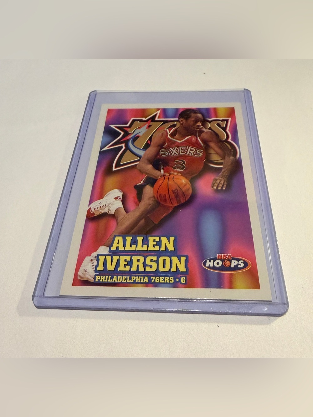 Allen Iverson 1997-98 NBA Hoops Basketball Card #114 Vintage Collectible